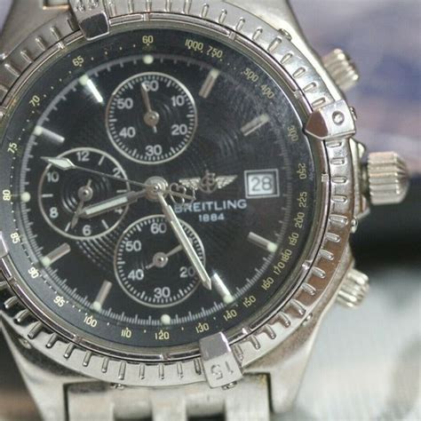 breitling 1884 stainless steel swiss|Breitling watch 1884 chronograph price.